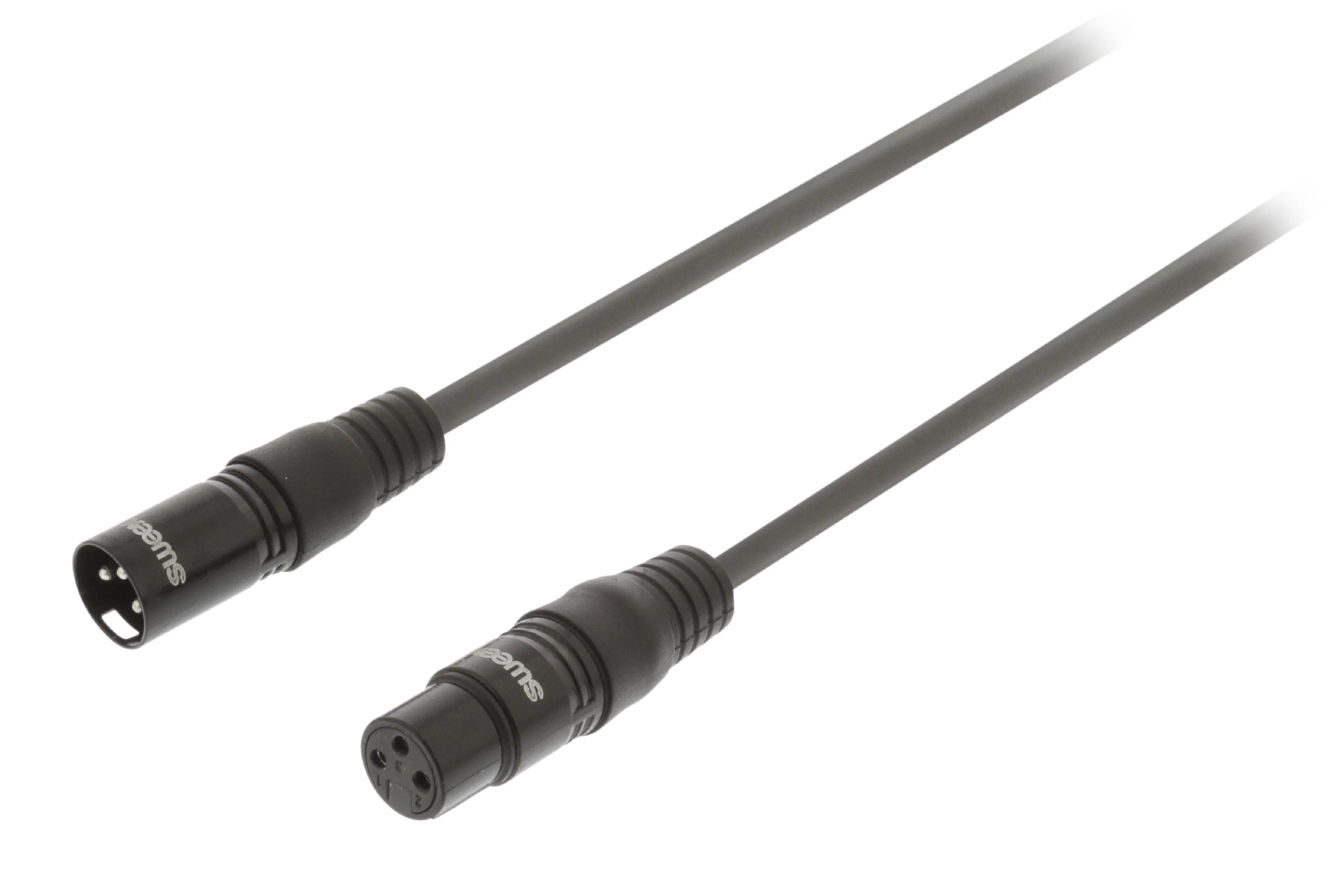 [143747] XLR Stereo Cable XLR 3-Pin Male - XLR 3-Pin Female 3.0 m Dark Grey