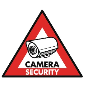 [143832] Camera Security skilt, selvklæbende, 5 stk.