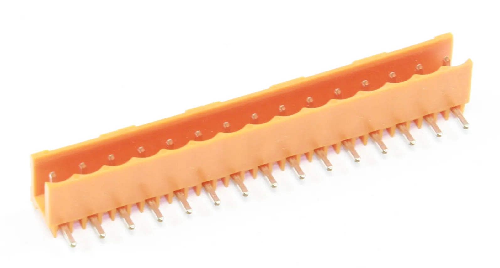 [143916] Box Header 5,0 Vert. 15-Pole ANGLED Open End