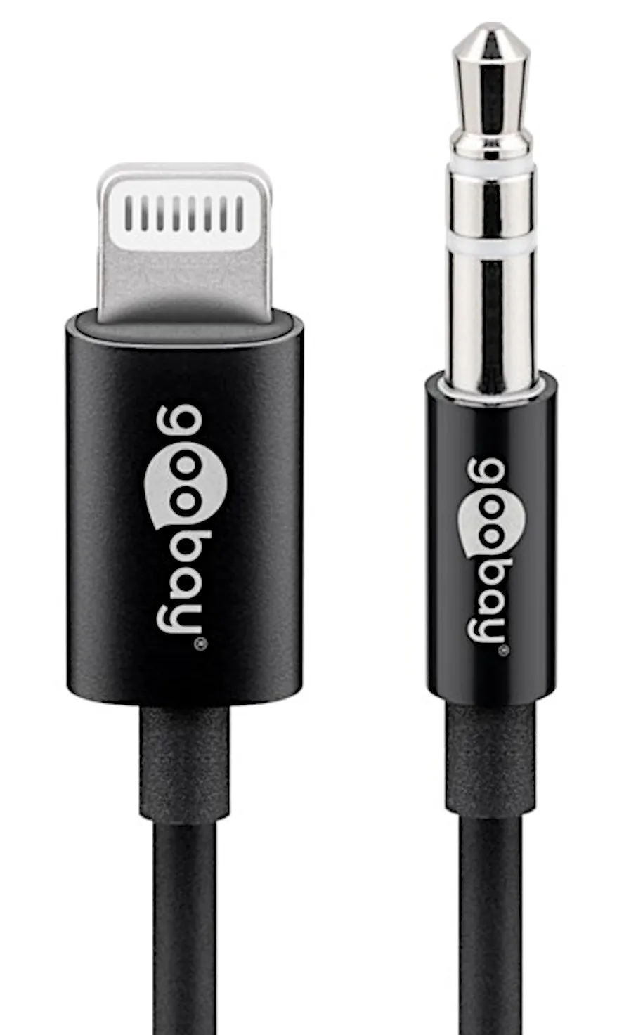 [144162] Apple Lightning Audio, 3.5 jack, 1m, sort