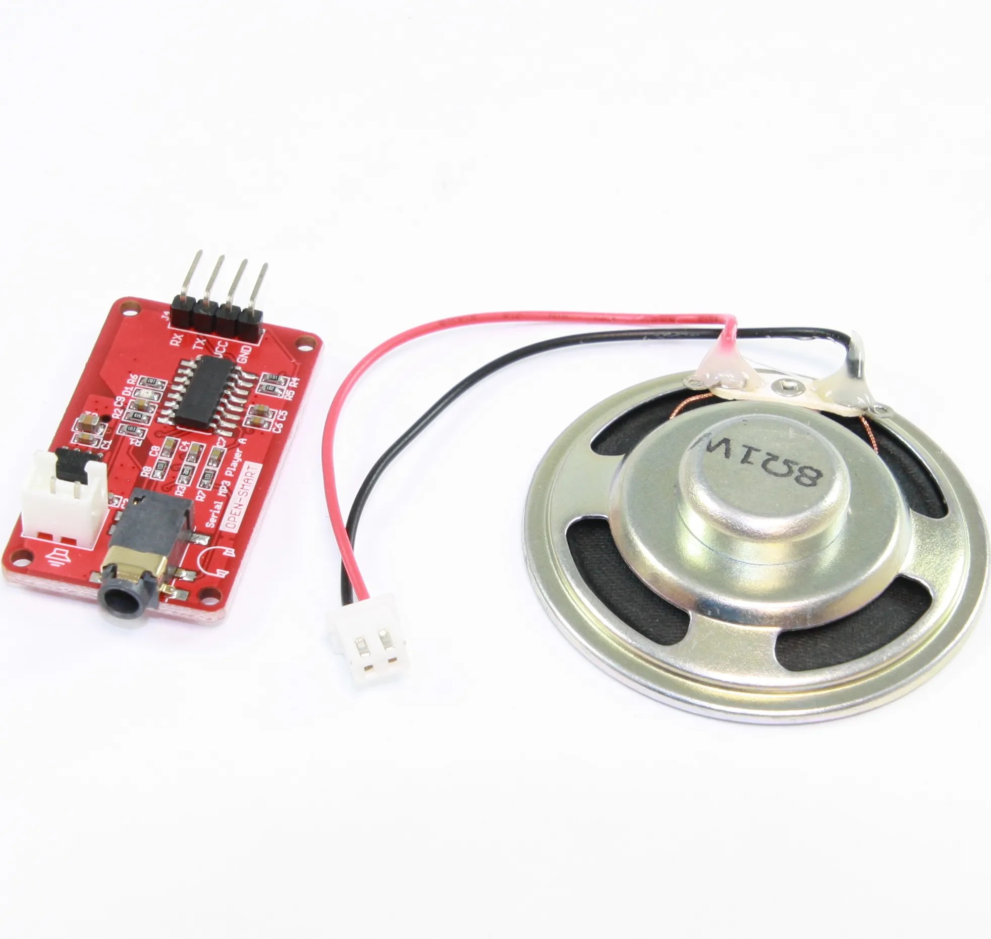[144340] UART Serial MP3 Music Player Module With Speaker Monaural Amplifier Board