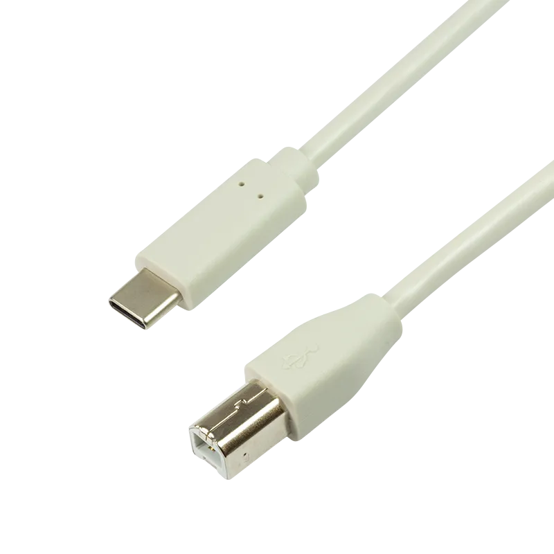 [144350] USB 2.0 connection cable, USB-C male to USB-B male, 1m