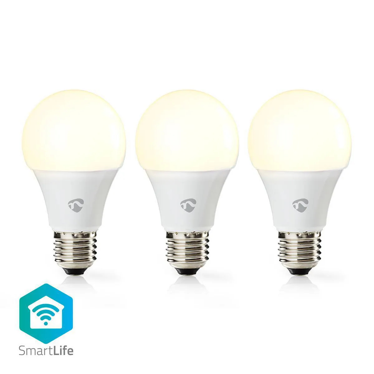 [144712] Wi-Fi Smart LED-pære | Varm Hvid | E27 | 3-pak