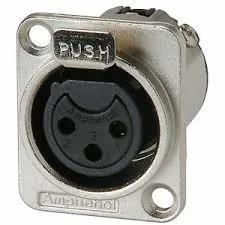 [144863] XLR 3-pol HUN chassis Panel AMPHENOL