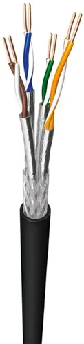 [144931] CAT 7 outdoor installation cable, S/FTP (PiMF) CU, AWG 23/1 (solid), PE  100m
