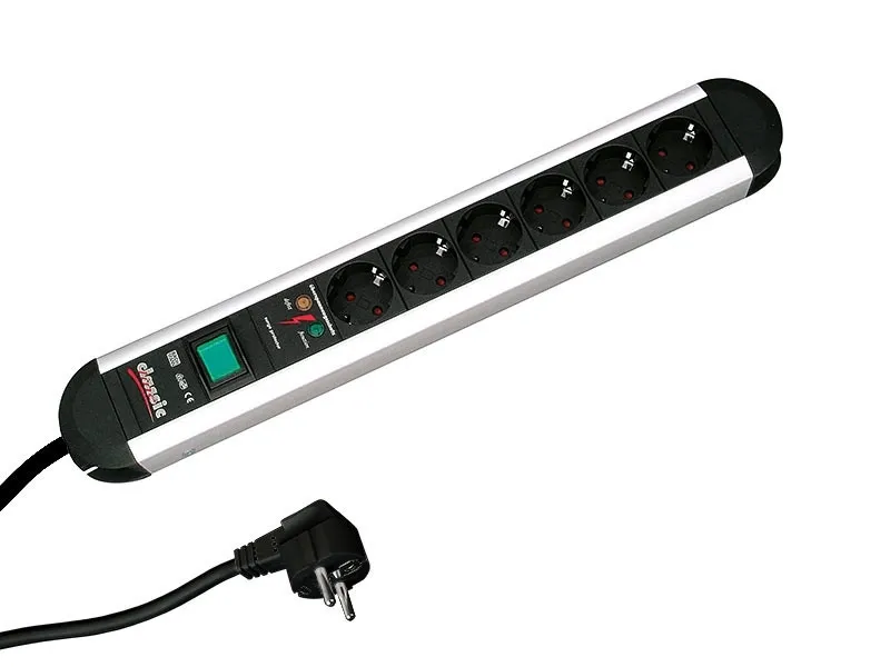 [146068] Bachmann PRIMO 6x power strip overvoltage protection 1x switch