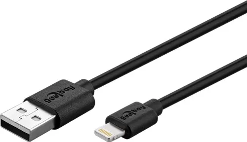 [141219] iPhone / iPad / iPod Lightning USB kabel Sort - 2 meter