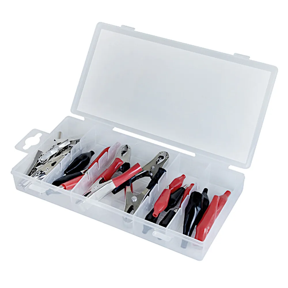 [141538] Krokodille klemmer, sæt med 28 dele