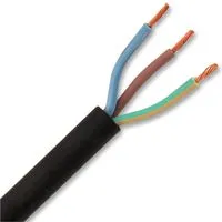 [135711] Netledning 3 x 1,00 mm², sort gummi