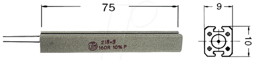 [135928] Modstand 5,6KΩ 17 W ±10 %, KH218-3 10B 5K6