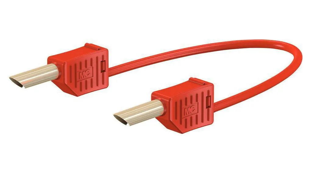[135970] PVC Test Lead, 4mm Jack, 50cm Red