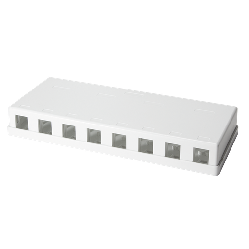 [136069] Keystone Surface Mount Box 8 port UTP, white, blank 