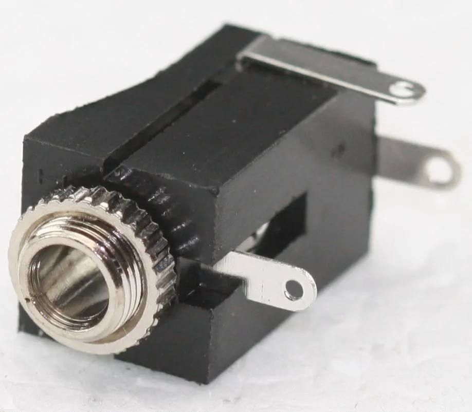 [136328] 3.5mm mono jack chassis med afbryder/switch