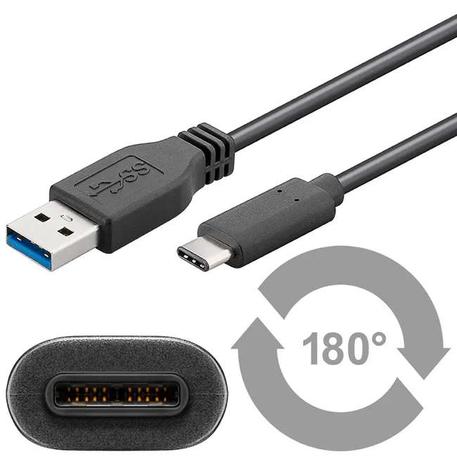 [136494] USB-C 3.0 han > USB-A, 1m