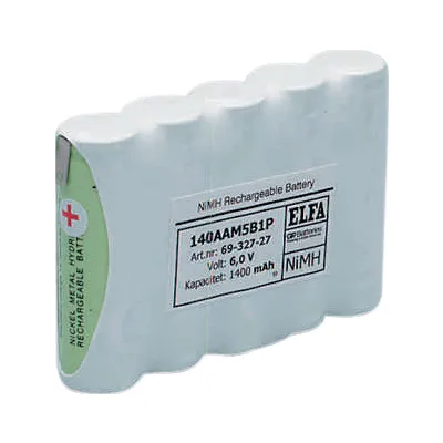 [136534] 5xAA 6V 1500mAh. NiMH med loddeflige