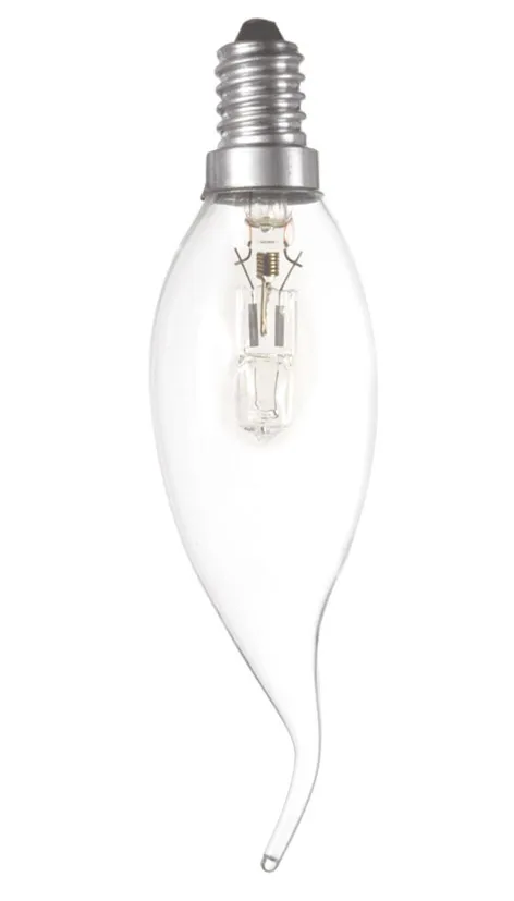 [134554] Halogen lampe C35 E14 Varm Hvid 28W Bent-tip