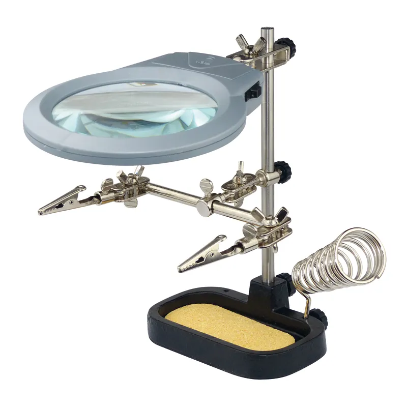 [135079] 3. hånd med LED-lup proff version