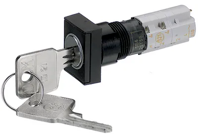 [135096] Key Switch 120V/2A - Nøgle ud i hvilestilling-MOMENTKONTAKT