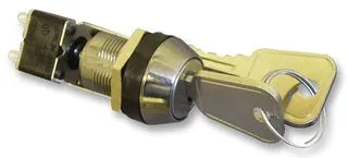 [135234] Key Switch 250V/4A - 2xON/ON Nøgle ud i 1 stilling
