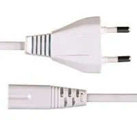 [135613] Euro Cable 2m. 8-tal stik, hvid