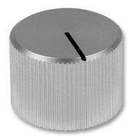 [109081] Aluminiumsknap for 4mm aksel, Ø12x12mm, ALU, MED indikatorstreg