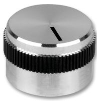 [109102] Aluminiumsknap for 4mm aksel, Ø15x15mm, ALU, MED indikatorstreg