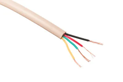 [109395] 4-Wire Telephone Cable RUND BEIGE (IVORY)