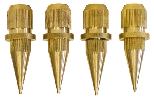 [109398] DYNAVOX Højttalerspikes 4 stk., messing, 25-30cm