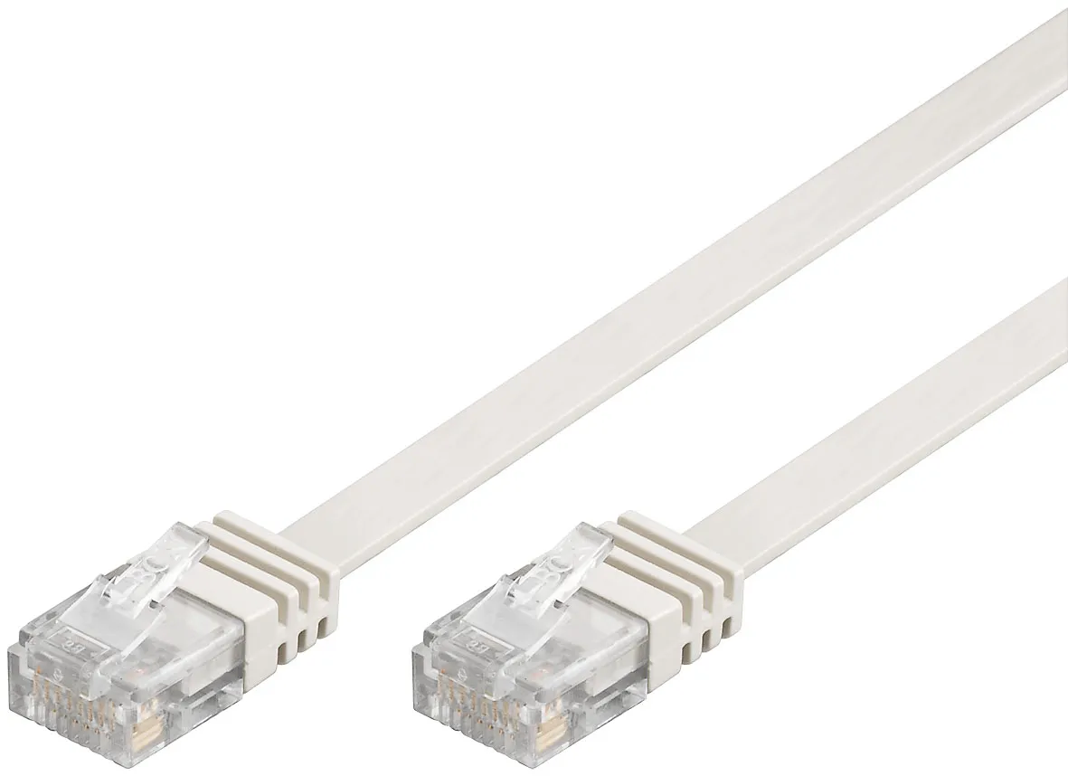 [132731] Netværkskabel CAT6 FLAD, HVID 1m