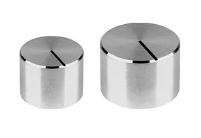 [134086] Plast/Aluminiumsknap for 6mm aksel, Ø18,5x13mm. Med indikatorstreg