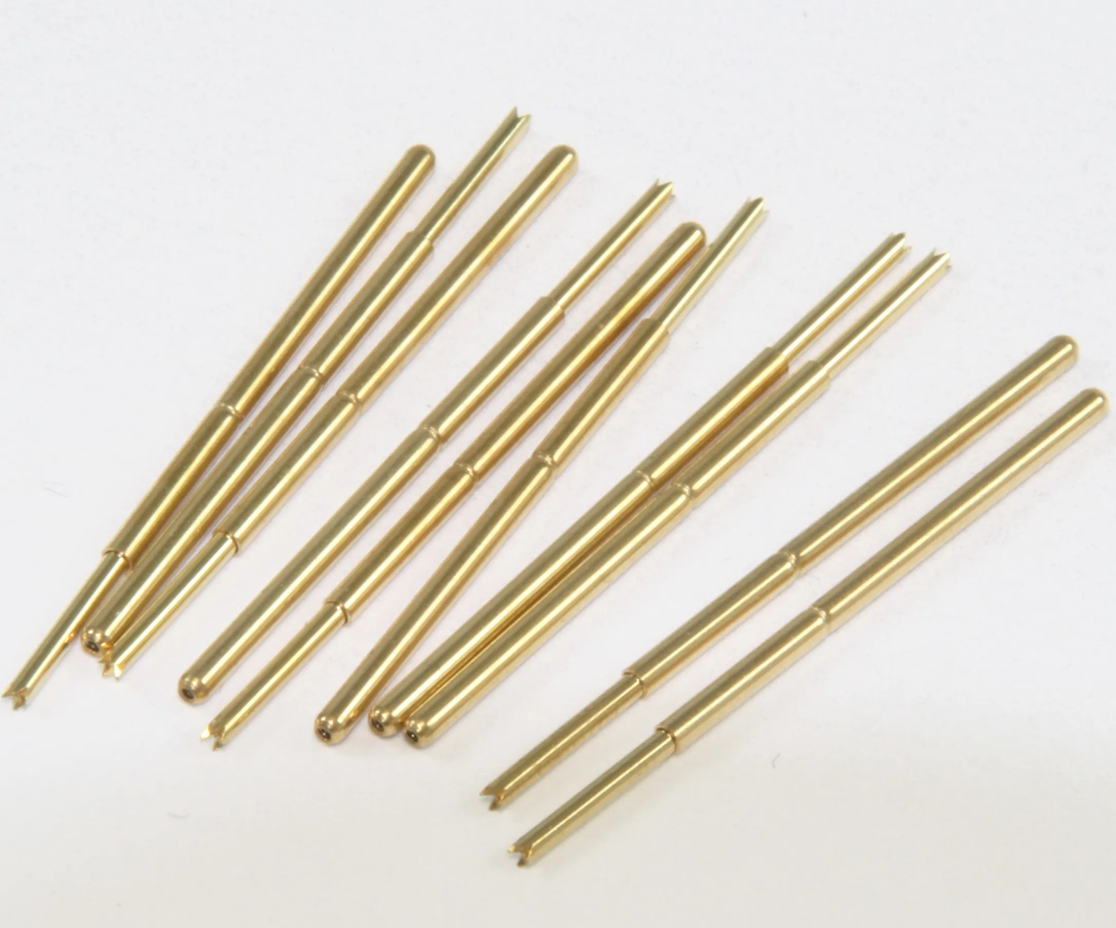 [134122] 1mm crown/U tip gold plated test pins 10 stk