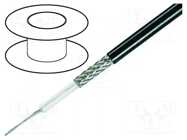 [146849] Coax-kabel RG58C/U 50ohm, Sort