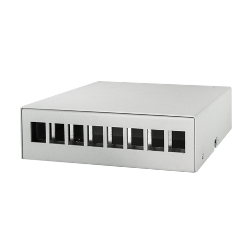 [146903] Keystone Surface point box 8-port, desk/wall/rail mounting