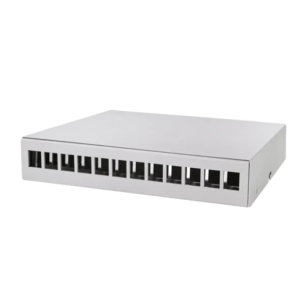 [146904] Keystone Surface point box 12-port, desk/wall/rail mounting