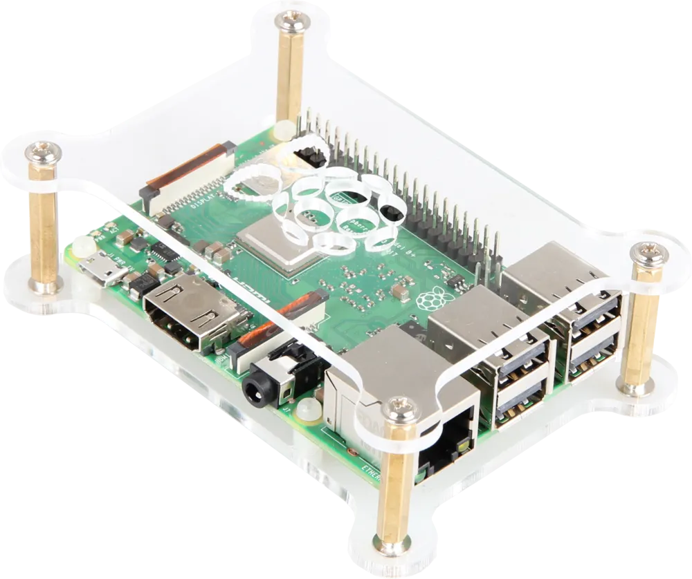 [147205] Åbent kabinet til Raspberry Pi B+, 2B, 3B, 3B+, 4B