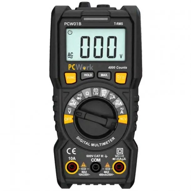 [147303] PCWork PCW01B Digital Multimeter, True RMS, Auto Range