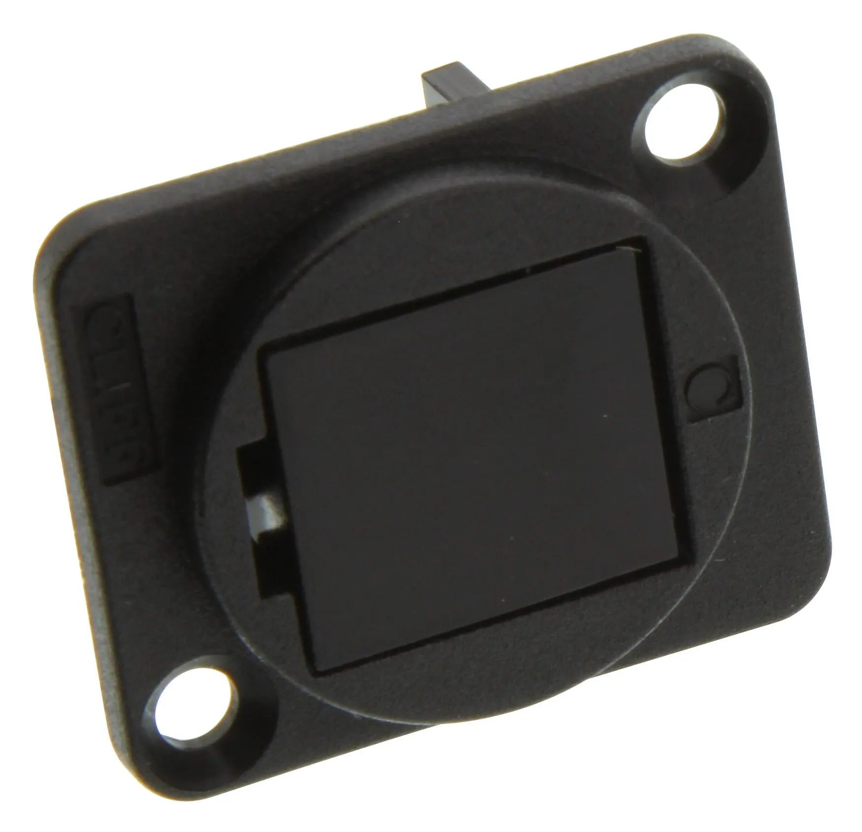 [147441] XLR panel blanking plate. plain hole.Case: XLR standard; 19x24mm