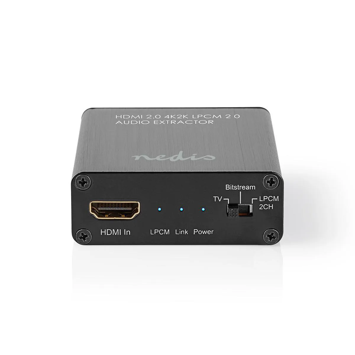 [147809] HDMI extractor | Digital og Stereo - 1 x HDMI™-indgang | 1 x HDMI™-udgang + TosLink + 3,5 mm