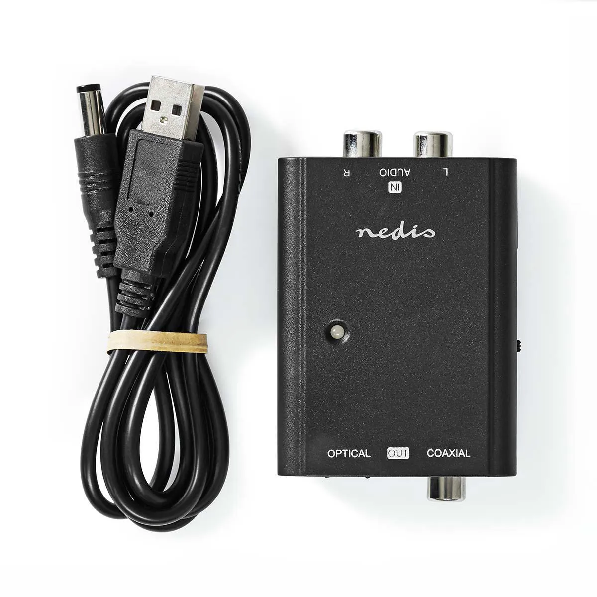 [147974] Analog til digital audio konverter 2 x RCA + TosLink