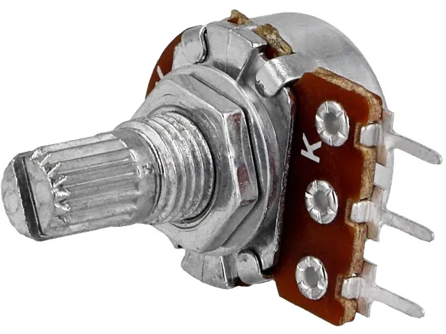 [147998] Potentiometer LOGARITMISK Mono KORT 100KOhm