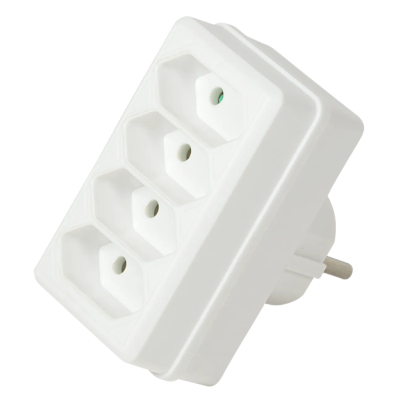 [148209] Euro-adapter, 4-stikdåse, hvid
