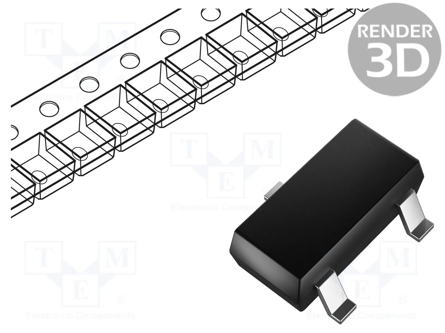 [148987] Si-Diode 200V 0,2A 350mW SOT23