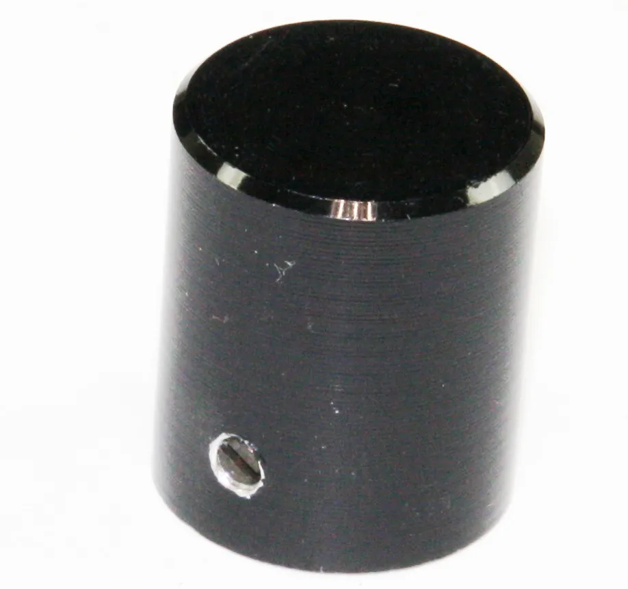 [149303] Aluminiumsknap for 6mm aksel, Ø17x20mm,  SORT ALU