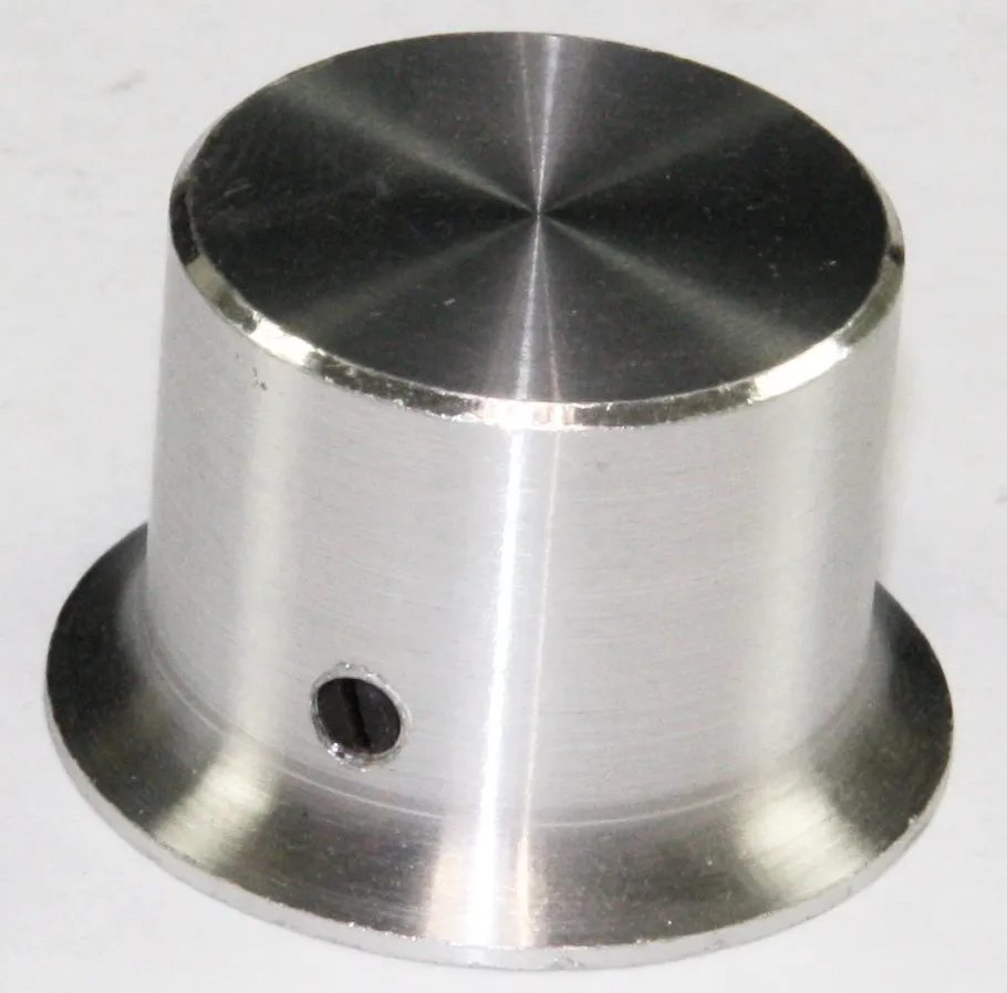 [149307] Aluminiumsknap for 6mm aksel, Ø27x17mm, ALU, UDEN indikatorstreg