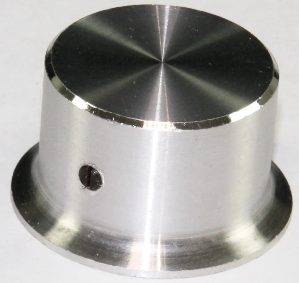 [149308] Aluminiumsknap for 6mm aksel, Ø30x17mm, ALU, UDEN indikatorstreg
