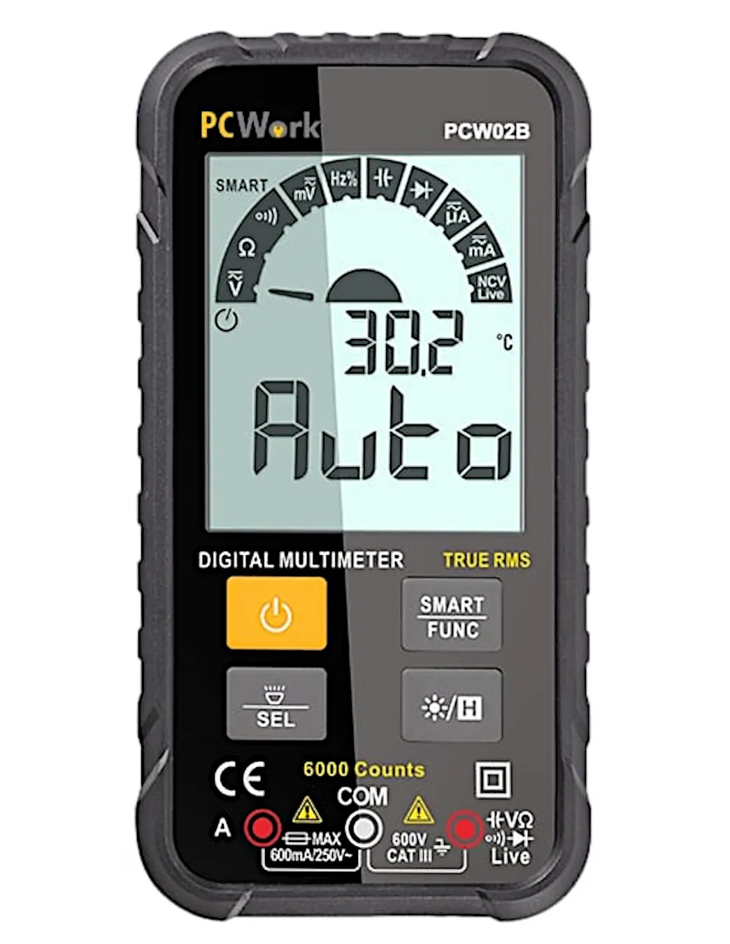 [149359] PCWork PCW02B Digital Lomme Multimeter CATIII 600V