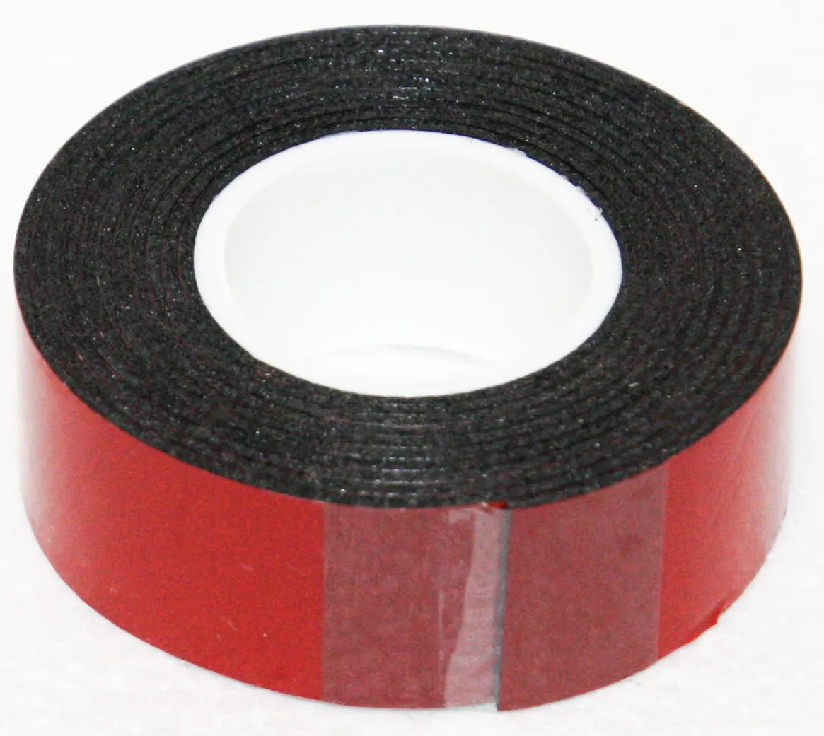[149558] Dobbeltklæbende tape, 19mm x 1,5 meter, sort