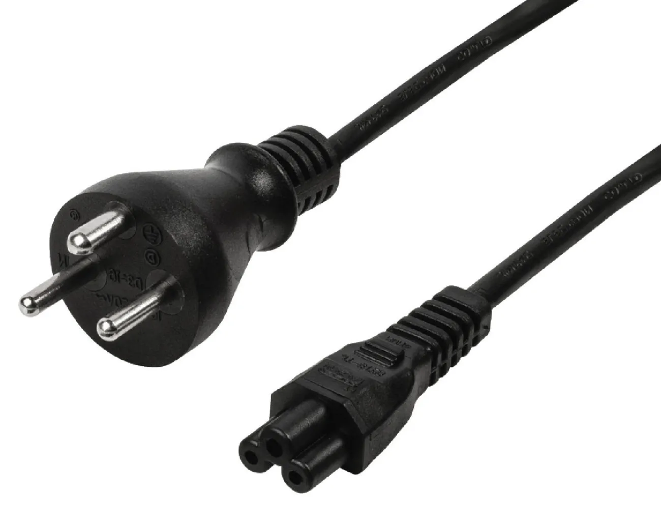 [150167] Apparatkabel DK sort, m.jord til "MickeyMouse" 2 meter