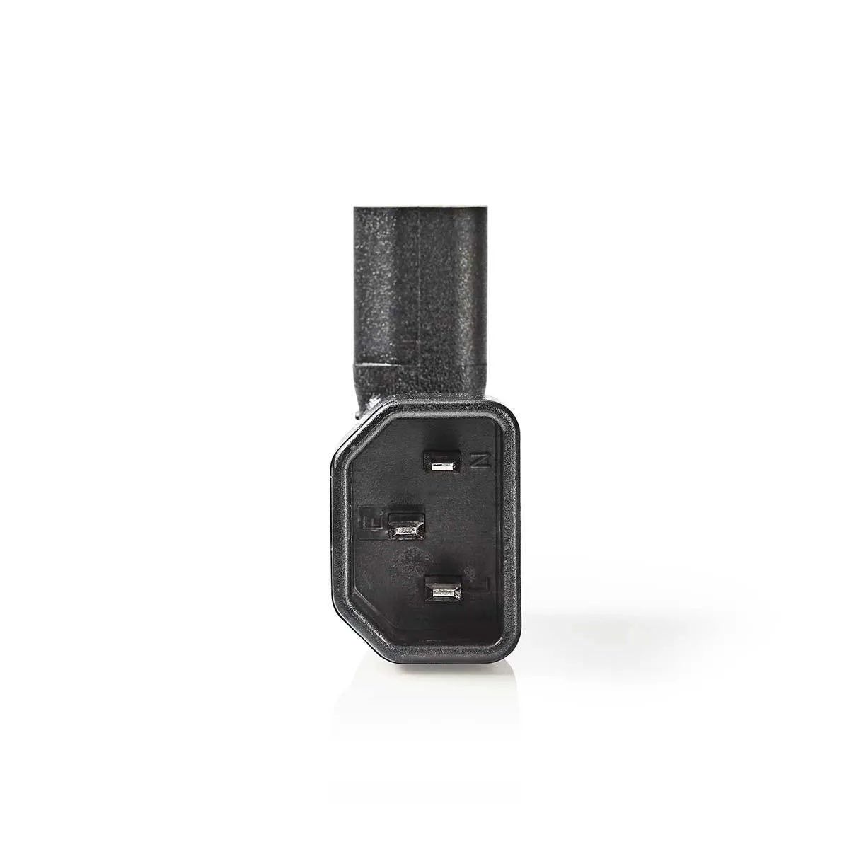 [150637] Adapter Plug | IEC-320-C13-C14 | Højrevinklet | Sort