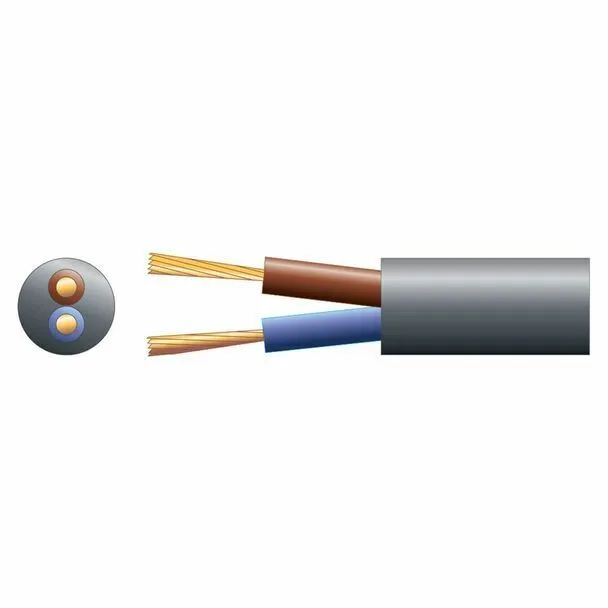 [150731] Netledning, Rund, 2x0,75mm², SORT
